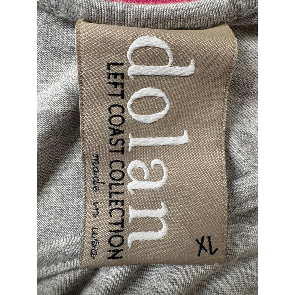 DOLAN Womens Gray Scoop Neck 3/4 Sleeve Top XL Minimalist Neutral Casual Layered - Picture 4 of 10